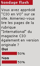 Sondage flash : Dans CIO il y a de la VO, oui, mais pas trop