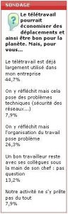 Sondage flash : Le t&eacute;l&eacute;travail pl&eacute;biscit&eacute; et frein&eacute; surtout par les probl&egrave;mes organisationnels