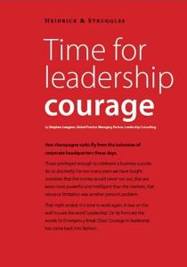 Time for leadership courage