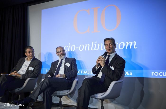  Henri d'Agrain (Délégué Général, CIGREF), Mahmoud Denfer (Global Chief Information Security Officer, Vallourec) et José Perez (Chief Information Security Officer France; Afrique, Allianz)